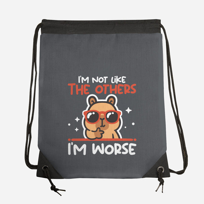 I'm Worse Capybara-None-Drawstring-Bag-NemiMakeit