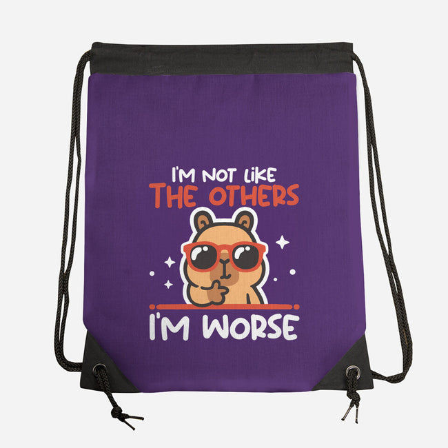 I'm Worse Capybara-None-Drawstring-Bag-NemiMakeit