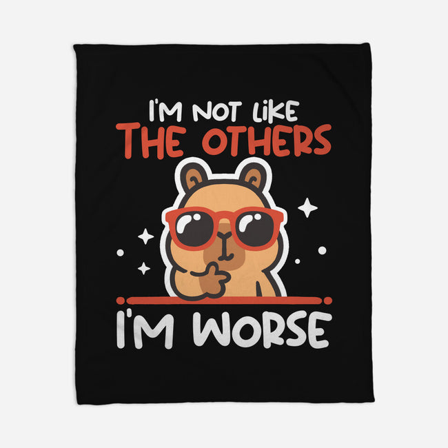 I'm Worse Capybara-None-Fleece-Blanket-NemiMakeit