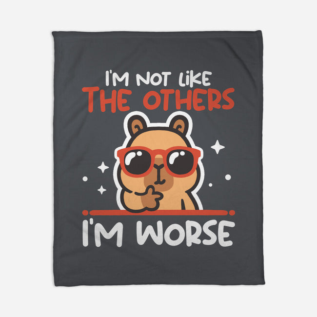 I'm Worse Capybara-None-Fleece-Blanket-NemiMakeit