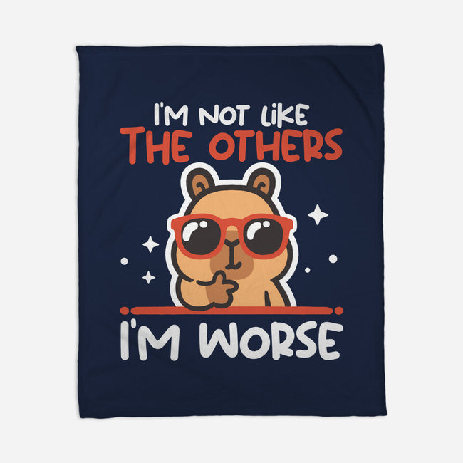 I'm Worse Capybara-None-Fleece-Blanket-NemiMakeit