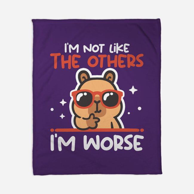 I'm Worse Capybara-None-Fleece-Blanket-NemiMakeit