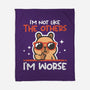 I'm Worse Capybara-None-Fleece-Blanket-NemiMakeit