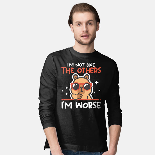 I'm Worse Capybara-Mens-Long Sleeved-Tee-NemiMakeit