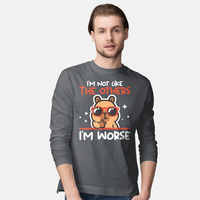 I'm Worse Capybara-Mens-Long Sleeved-Tee-NemiMakeit