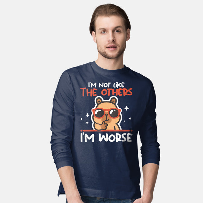 I'm Worse Capybara-Mens-Long Sleeved-Tee-NemiMakeit