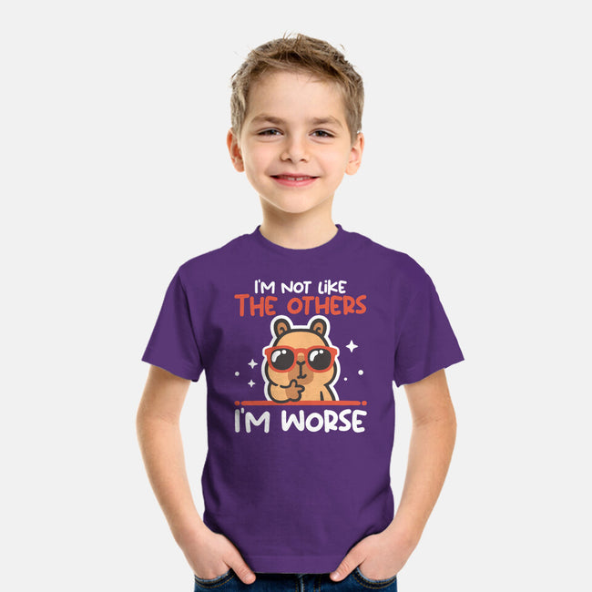 I'm Worse Capybara-Youth-Basic-Tee-NemiMakeit