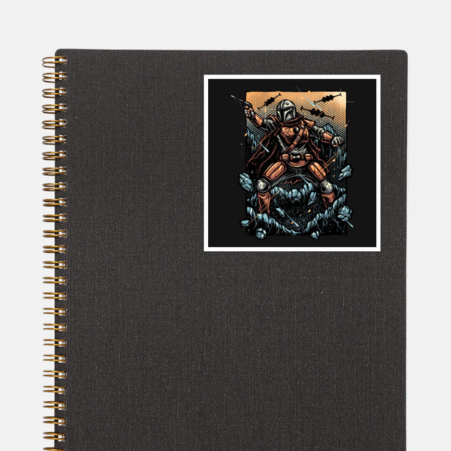 Attack Of The Bounty Hunter-None-Glossy-Sticker-glitchygorilla