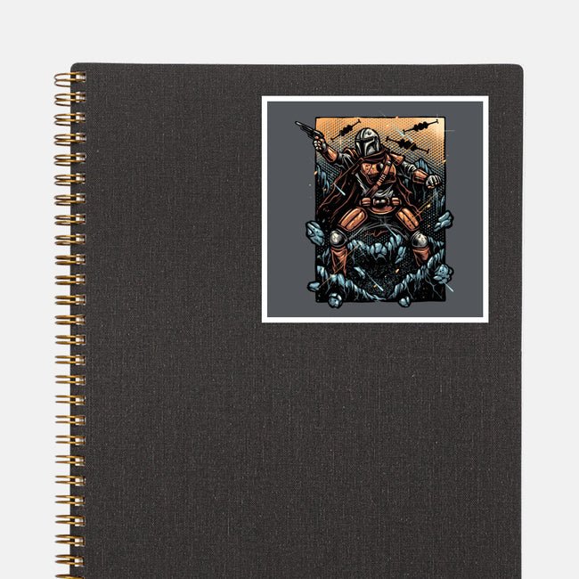 Attack Of The Bounty Hunter-None-Glossy-Sticker-glitchygorilla