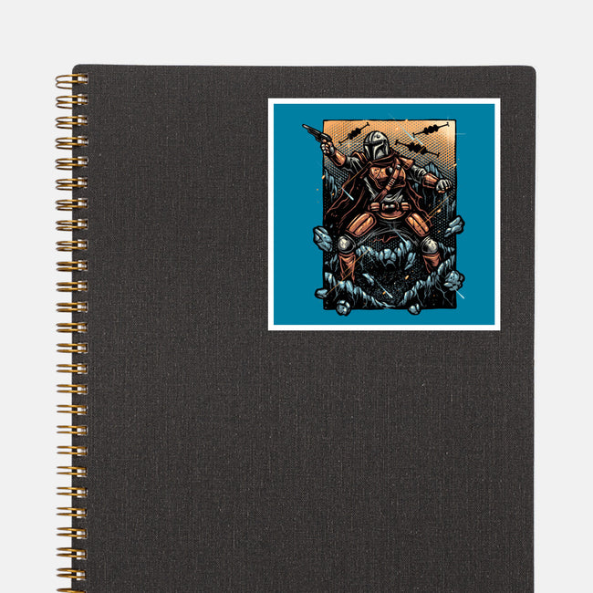 Attack Of The Bounty Hunter-None-Glossy-Sticker-glitchygorilla