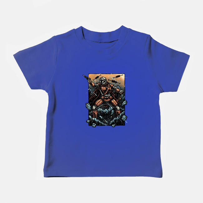 Attack Of The Bounty Hunter-Baby-Basic-Tee-glitchygorilla