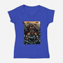 Attack Of The Bounty Hunter-Womens-V-Neck-Tee-glitchygorilla