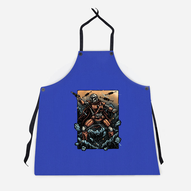 Attack Of The Bounty Hunter-Unisex-Kitchen-Apron-glitchygorilla