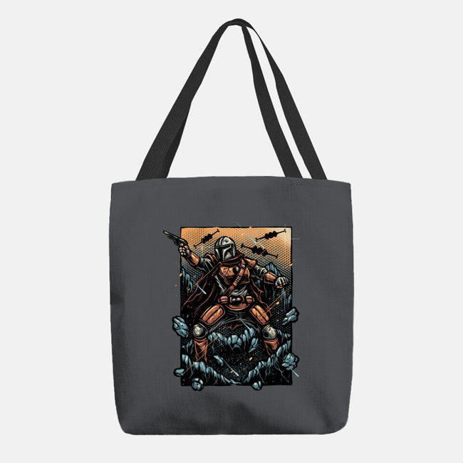 Attack Of The Bounty Hunter-None-Basic Tote-Bag-glitchygorilla