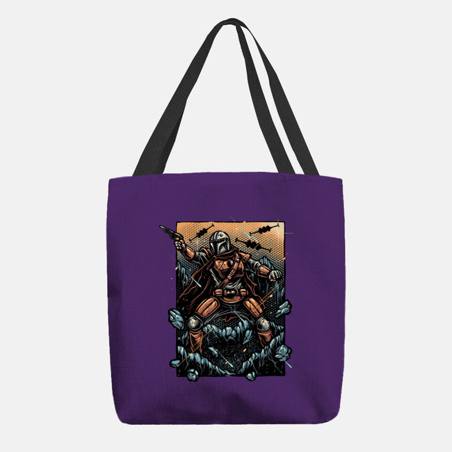 Attack Of The Bounty Hunter-None-Basic Tote-Bag-glitchygorilla