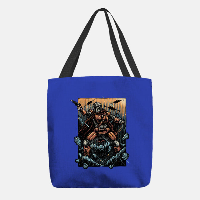 Attack Of The Bounty Hunter-None-Basic Tote-Bag-glitchygorilla