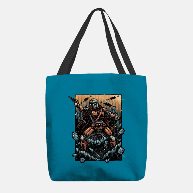 Attack Of The Bounty Hunter-None-Basic Tote-Bag-glitchygorilla