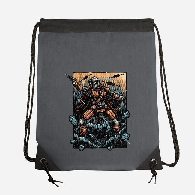 Attack Of The Bounty Hunter-None-Drawstring-Bag-glitchygorilla