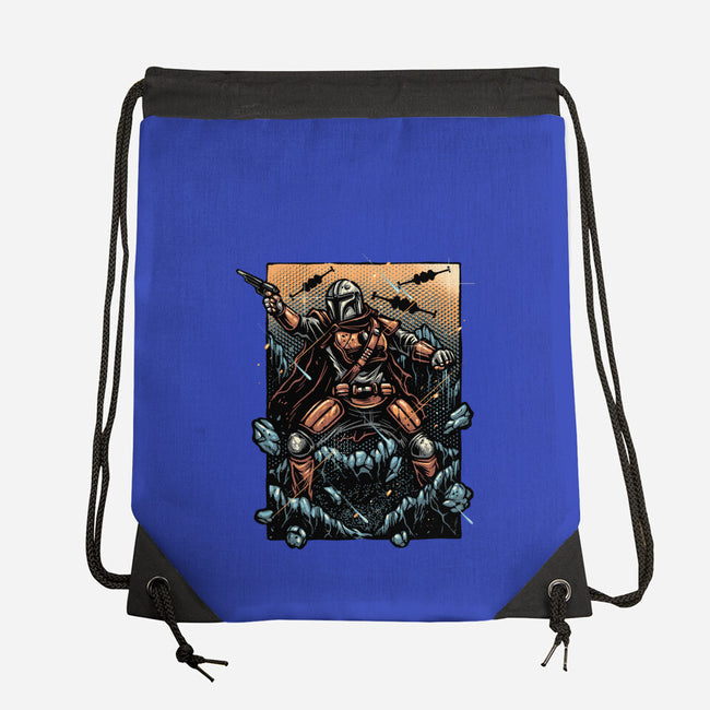 Attack Of The Bounty Hunter-None-Drawstring-Bag-glitchygorilla