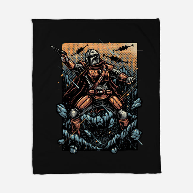 Attack Of The Bounty Hunter-None-Fleece-Blanket-glitchygorilla