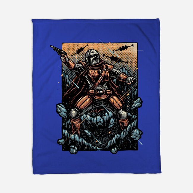 Attack Of The Bounty Hunter-None-Fleece-Blanket-glitchygorilla