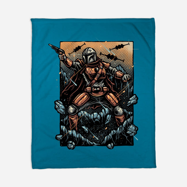 Attack Of The Bounty Hunter-None-Fleece-Blanket-glitchygorilla