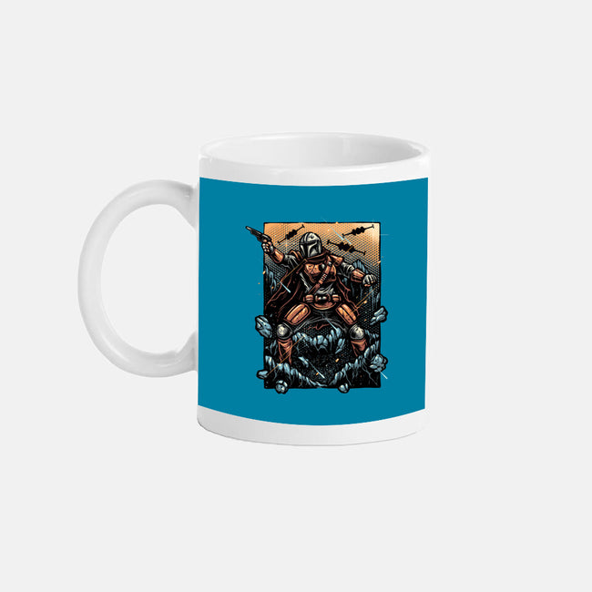 Attack Of The Bounty Hunter-None-Mug-Drinkware-glitchygorilla