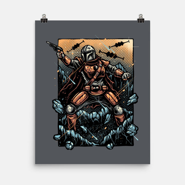Attack Of The Bounty Hunter-None-Matte-Poster-glitchygorilla