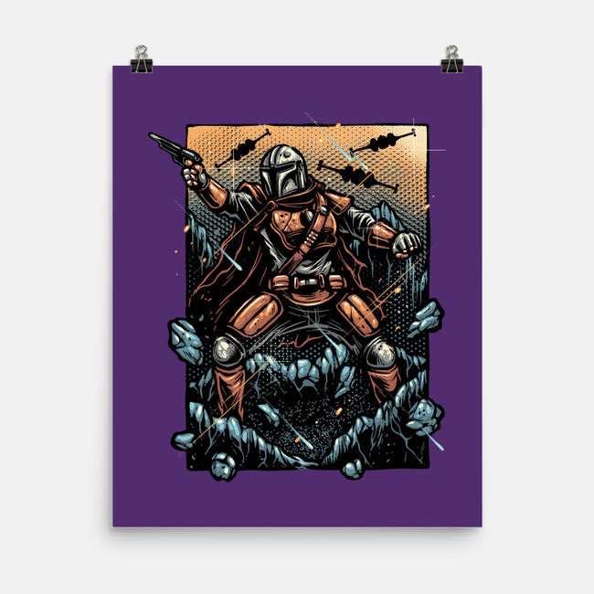 Attack Of The Bounty Hunter-None-Matte-Poster-glitchygorilla