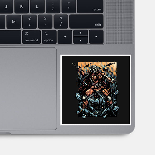 Attack Of The Bounty Hunter-None-Glossy-Sticker-glitchygorilla