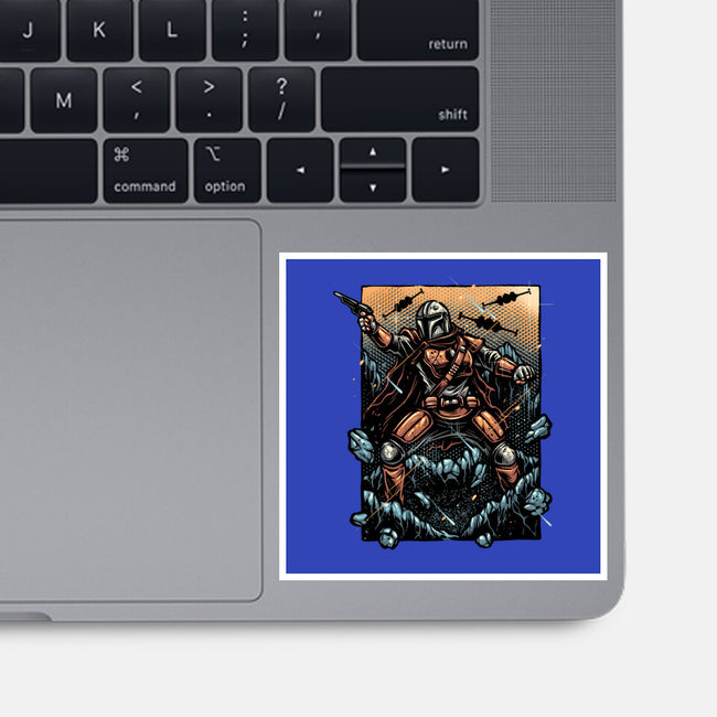 Attack Of The Bounty Hunter-None-Glossy-Sticker-glitchygorilla