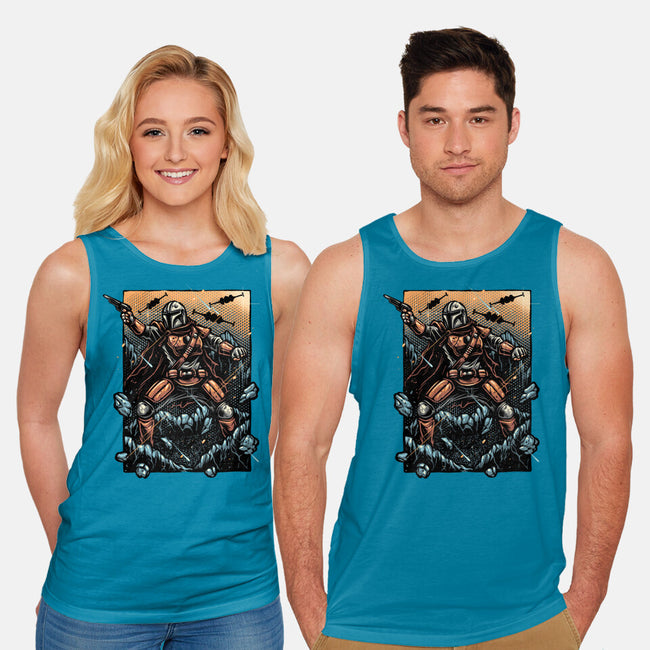 Attack Of The Bounty Hunter-Unisex-Basic-Tank-glitchygorilla