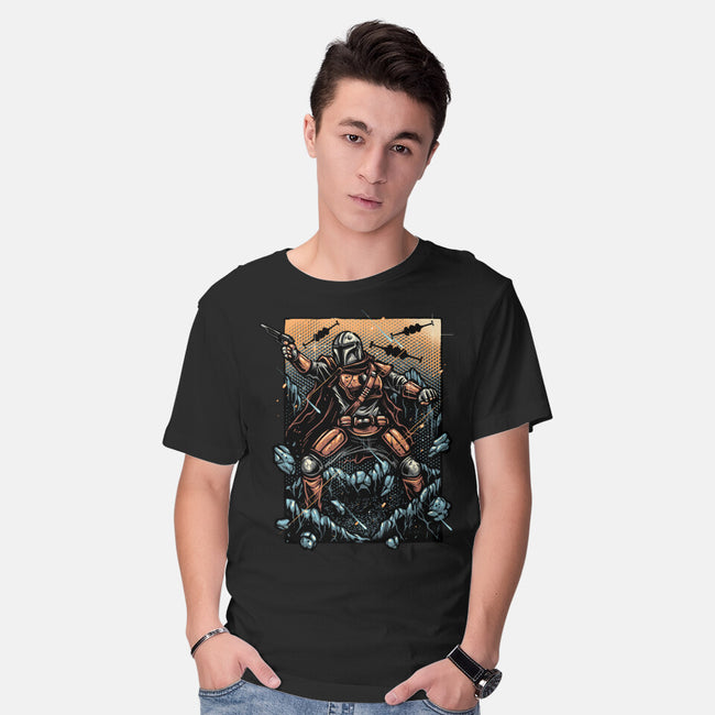 Attack Of The Bounty Hunter-Mens-Basic-Tee-glitchygorilla