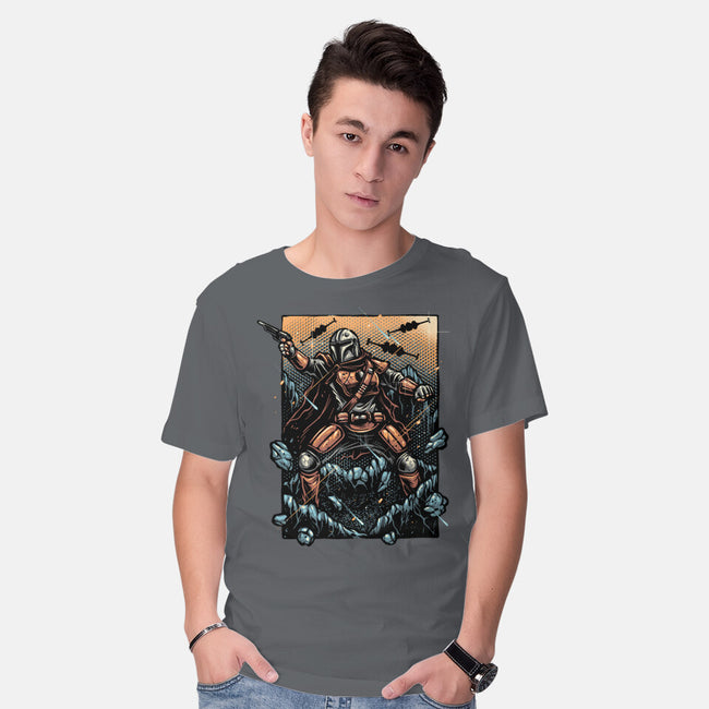 Attack Of The Bounty Hunter-Mens-Basic-Tee-glitchygorilla