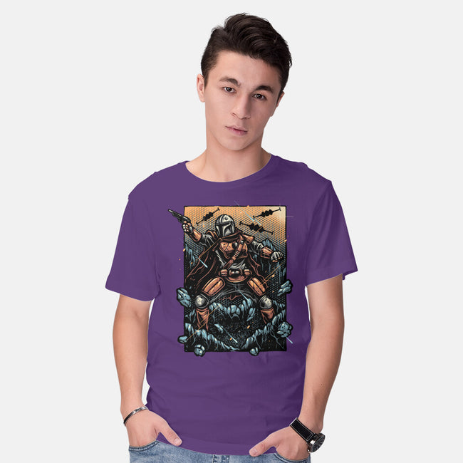 Attack Of The Bounty Hunter-Mens-Basic-Tee-glitchygorilla