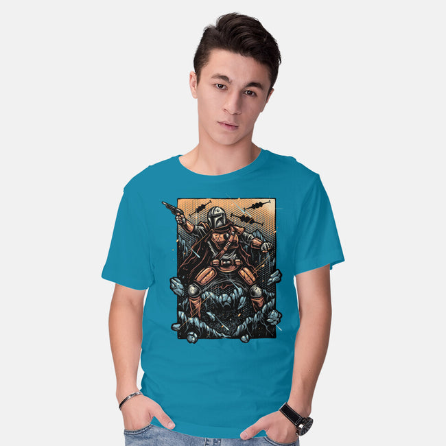 Attack Of The Bounty Hunter-Mens-Basic-Tee-glitchygorilla