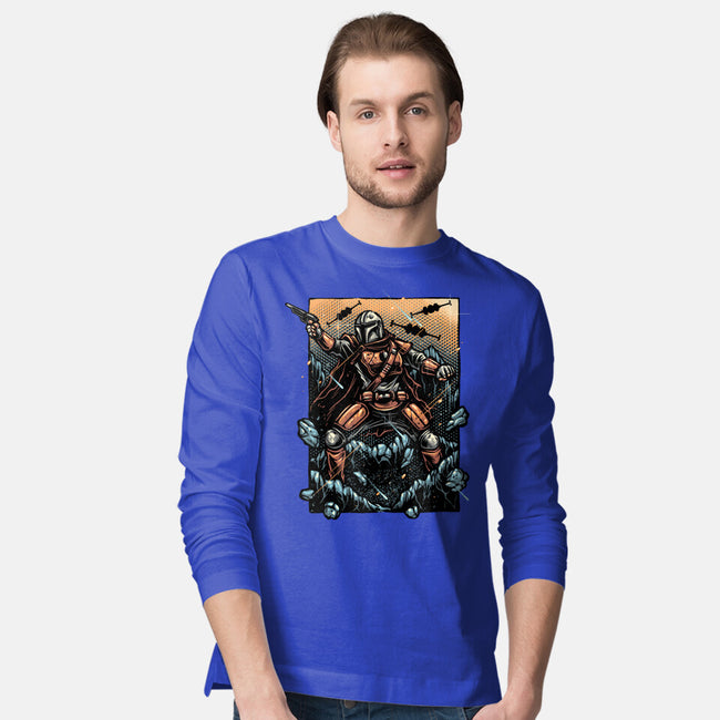 Attack Of The Bounty Hunter-Mens-Long Sleeved-Tee-glitchygorilla
