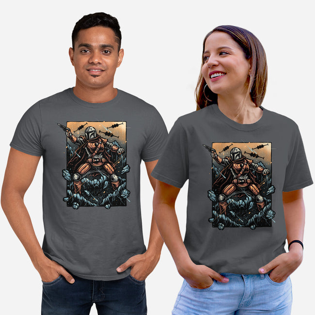 Attack Of The Bounty Hunter-Unisex-Basic-Tee-glitchygorilla