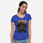 Attack Of The Bounty Hunter-Womens-V-Neck-Tee-glitchygorilla