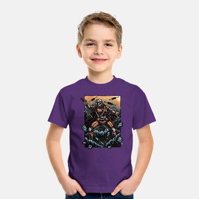 Attack Of The Bounty Hunter-Youth-Basic-Tee-glitchygorilla