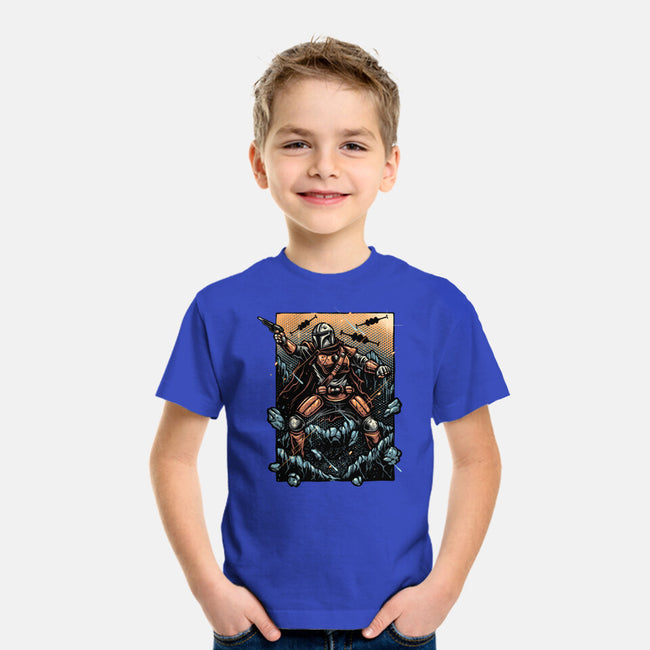 Attack Of The Bounty Hunter-Youth-Basic-Tee-glitchygorilla