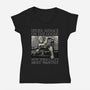 NYC Most Wanted-Womens-V-Neck-Tee-glitchygorilla