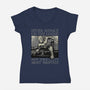 NYC Most Wanted-Womens-V-Neck-Tee-glitchygorilla
