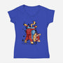 Spider Crawl-Womens-V-Neck-Tee-nickzzarto