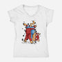 Spider Crawl-Womens-V-Neck-Tee-nickzzarto