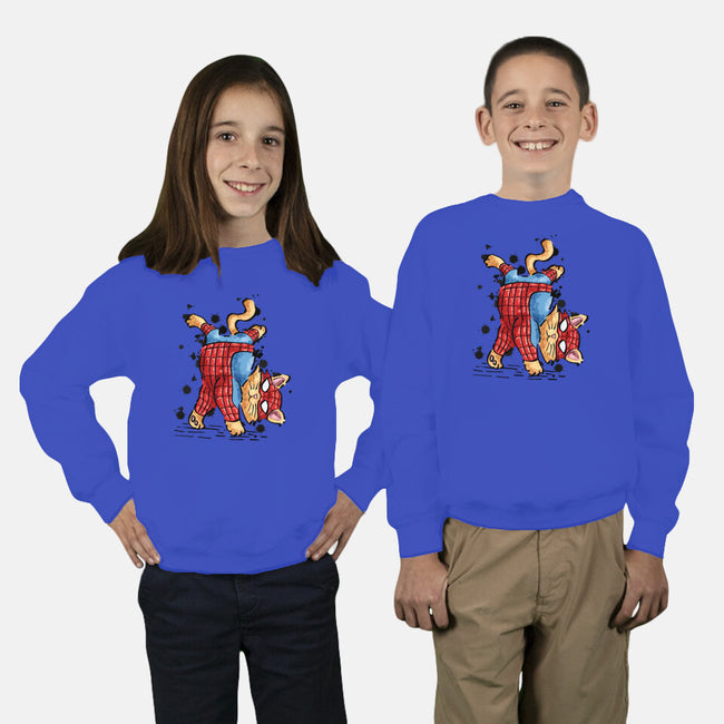 Spider Crawl-Youth-Crew Neck-Sweatshirt-nickzzarto
