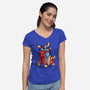 Spider Crawl-Womens-V-Neck-Tee-nickzzarto