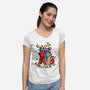 Spider Crawl-Womens-V-Neck-Tee-nickzzarto