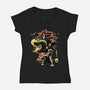 Koopa King Nightsky-Womens-V-Neck-Tee-Astrobot Invention