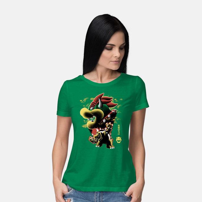 Koopa King Nightsky-Womens-Basic-Tee-Astrobot Invention